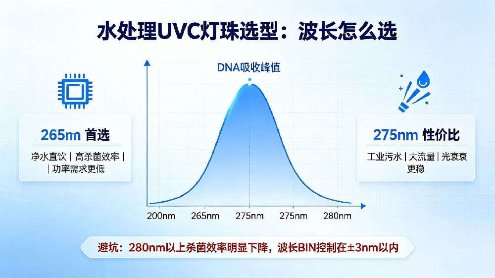水处理 UVC杀菌灯珠怎么选？